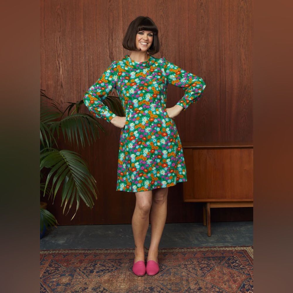 Dawn O’Porter X Joanie - Daiquiri Retro Floral Print Mini Dress UK20/US16